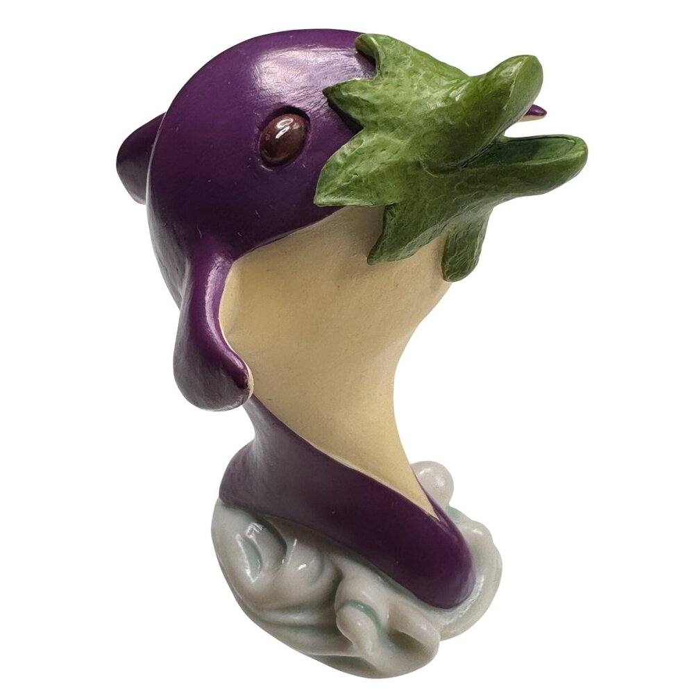 Enesco Home Grown 2007 Eggplant Purple Porpoise #4008129 Resin Retired Rare Gift - Picture 13 of 13